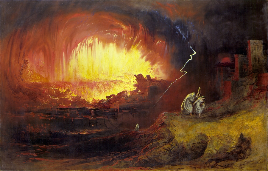 fuite de Loth par John Martin - 1852 John Martin